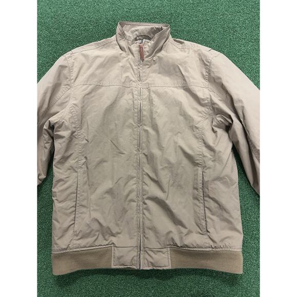 Outdoor Life Jacket Mens Medium Khaki Full Zip Pockets Size M Bomber Jacket - Picture 2 of 4